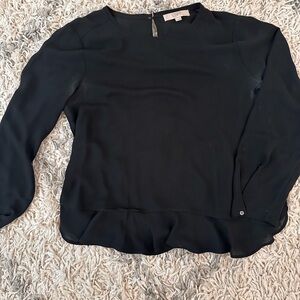 LOFT Black Chiffon Blouse